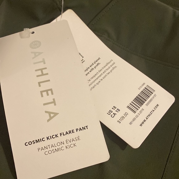 Athleta Cosmic Kick Flare Pant // Aspen Olive - Picture 7 of 13